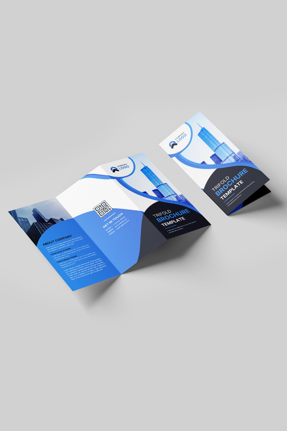 Creative Trifold Brochure Template Design pinterest preview image.