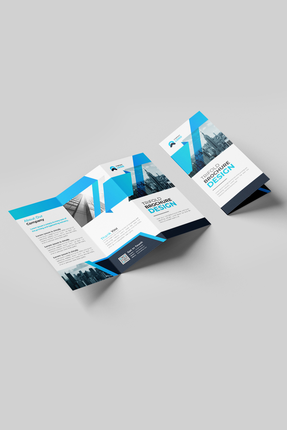 Trifold Brochure Template Design pinterest preview image.