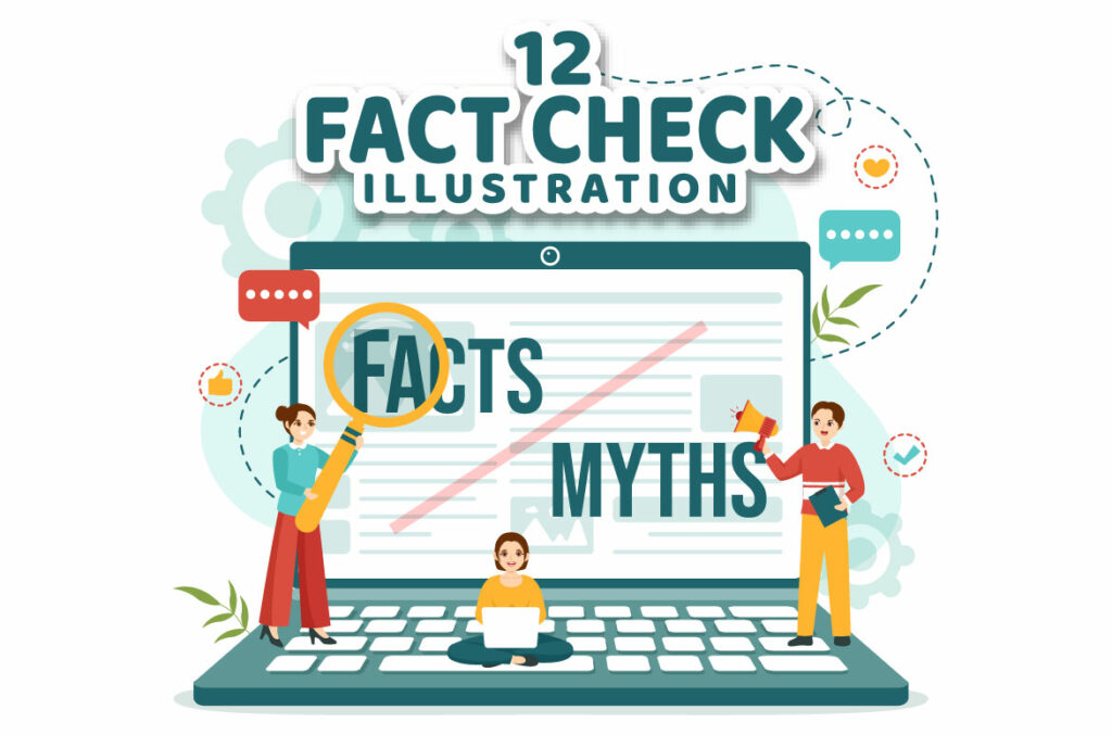12 Fact Check Vector Illustration - MasterBundles