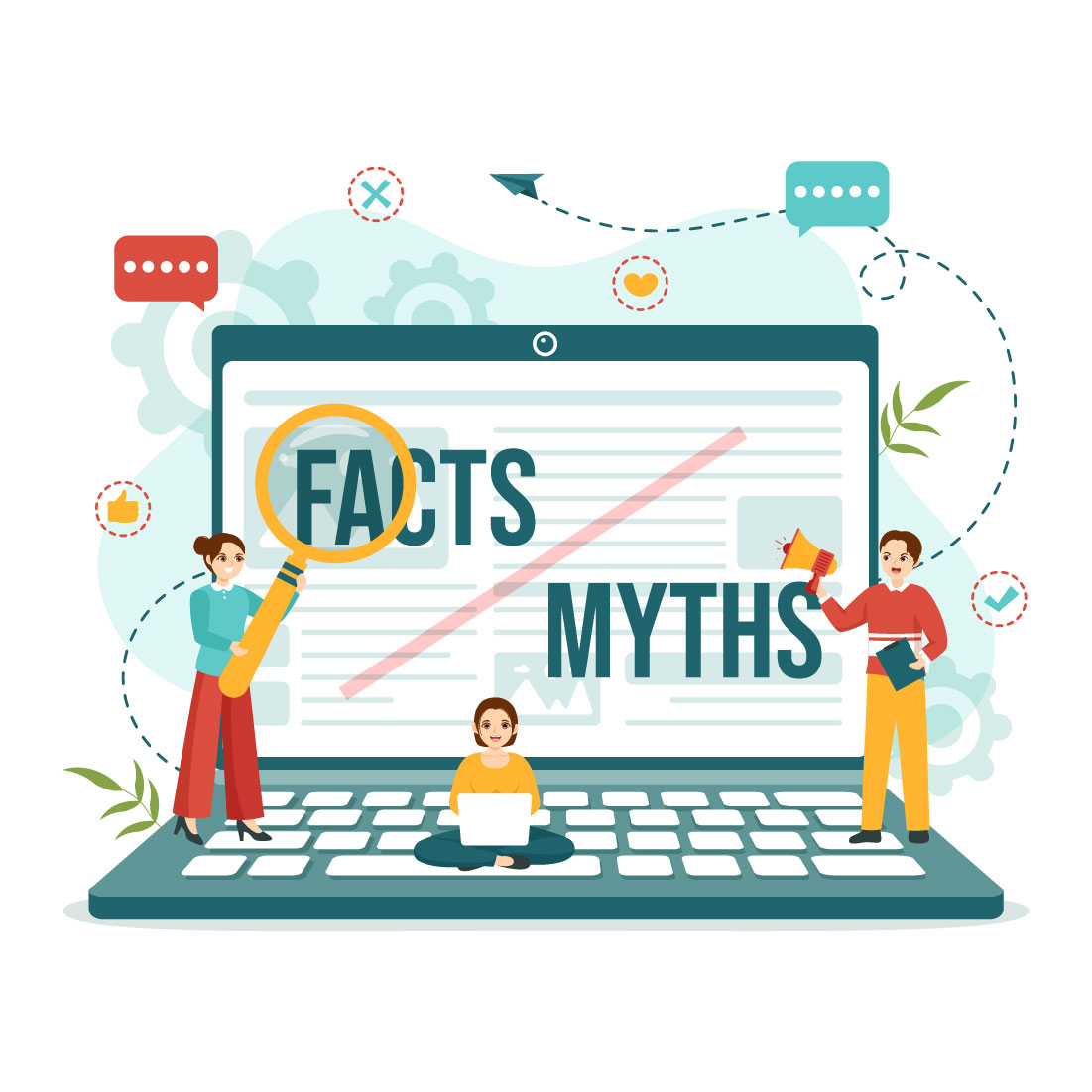 12 Fact Check Vector Illustration cover image.