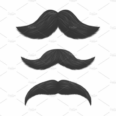 Fake Mustaches. Vector cover image.