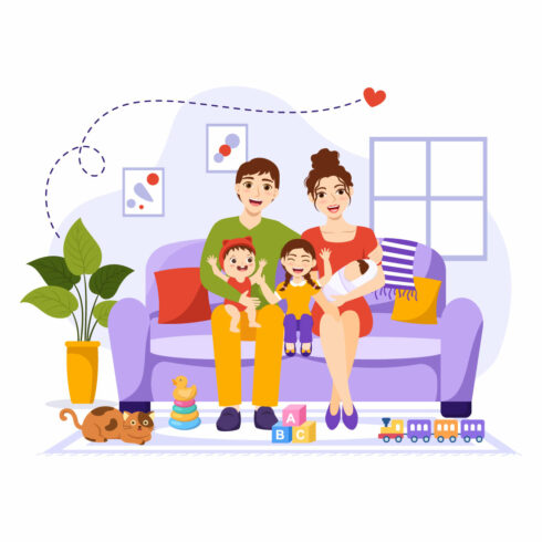 12 Family Values Vector Illustration cover image.