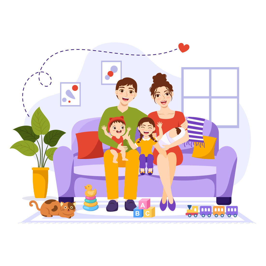 12 Family Values Vector Illustration cover image.