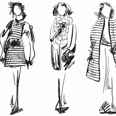 Fashion models sketch cover image.