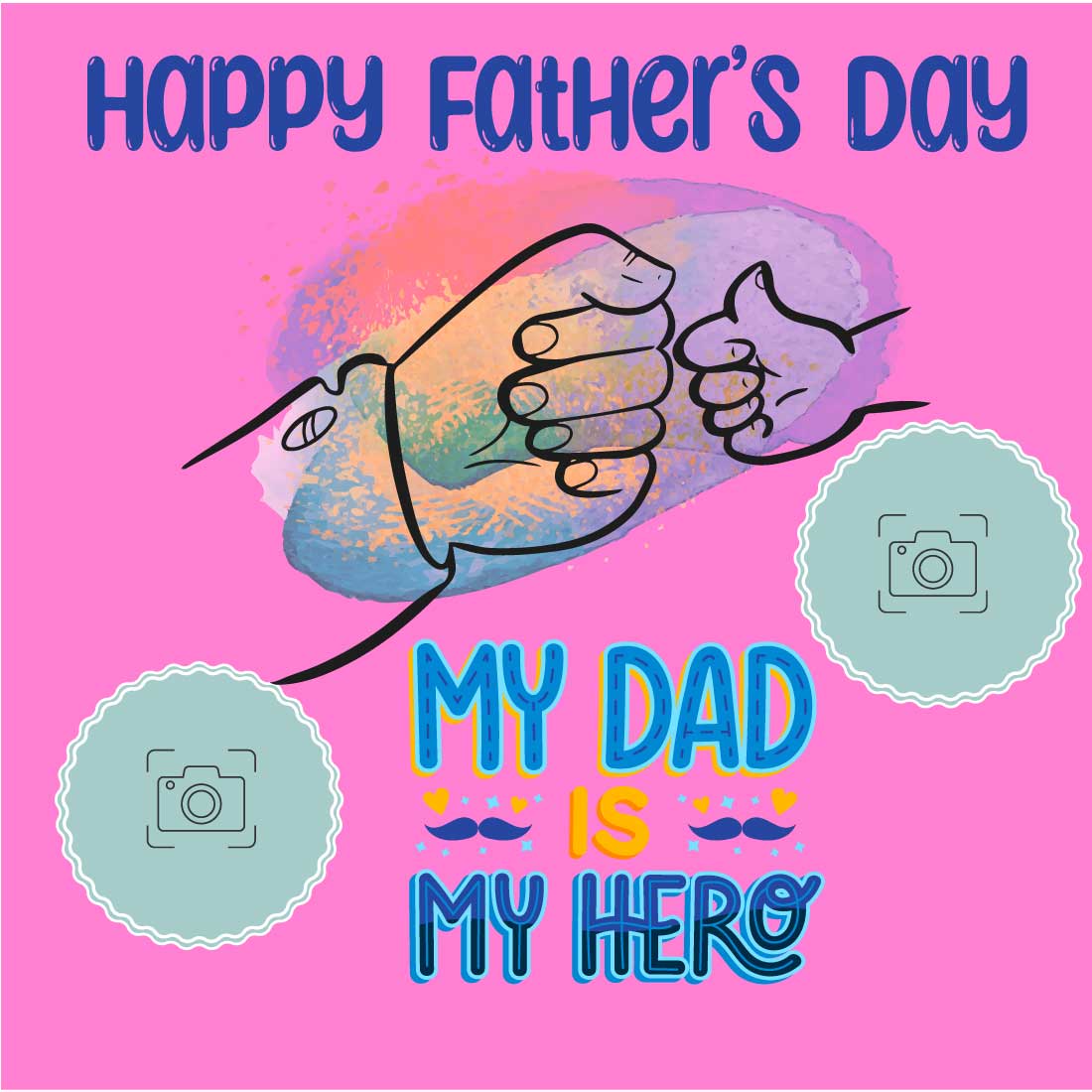 Happy Fathers Day 2023,vector ,art, background, card preview image.