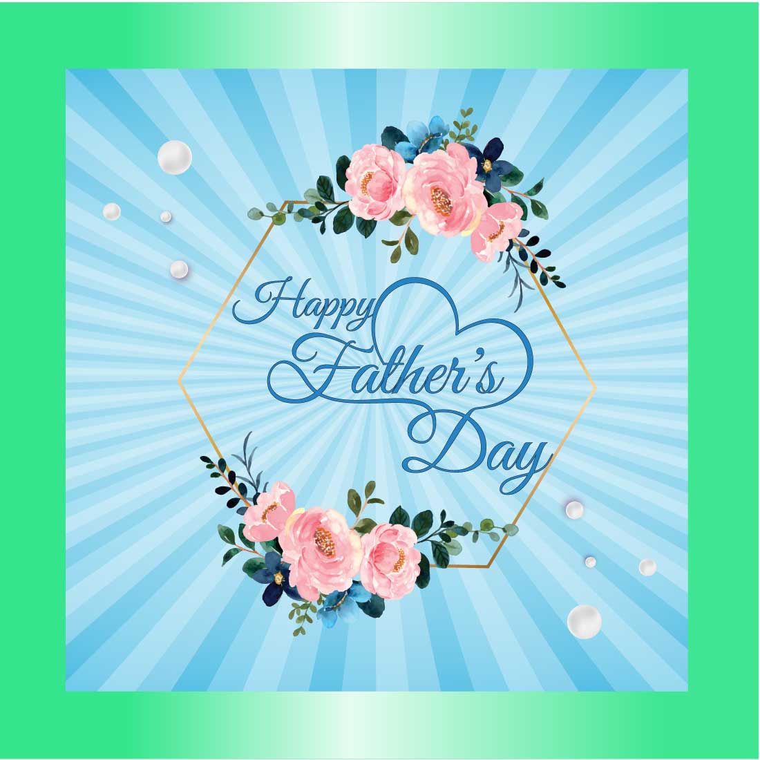 HAPPY FATHER'S DAY 2023 ,,floral greeting card preview image.