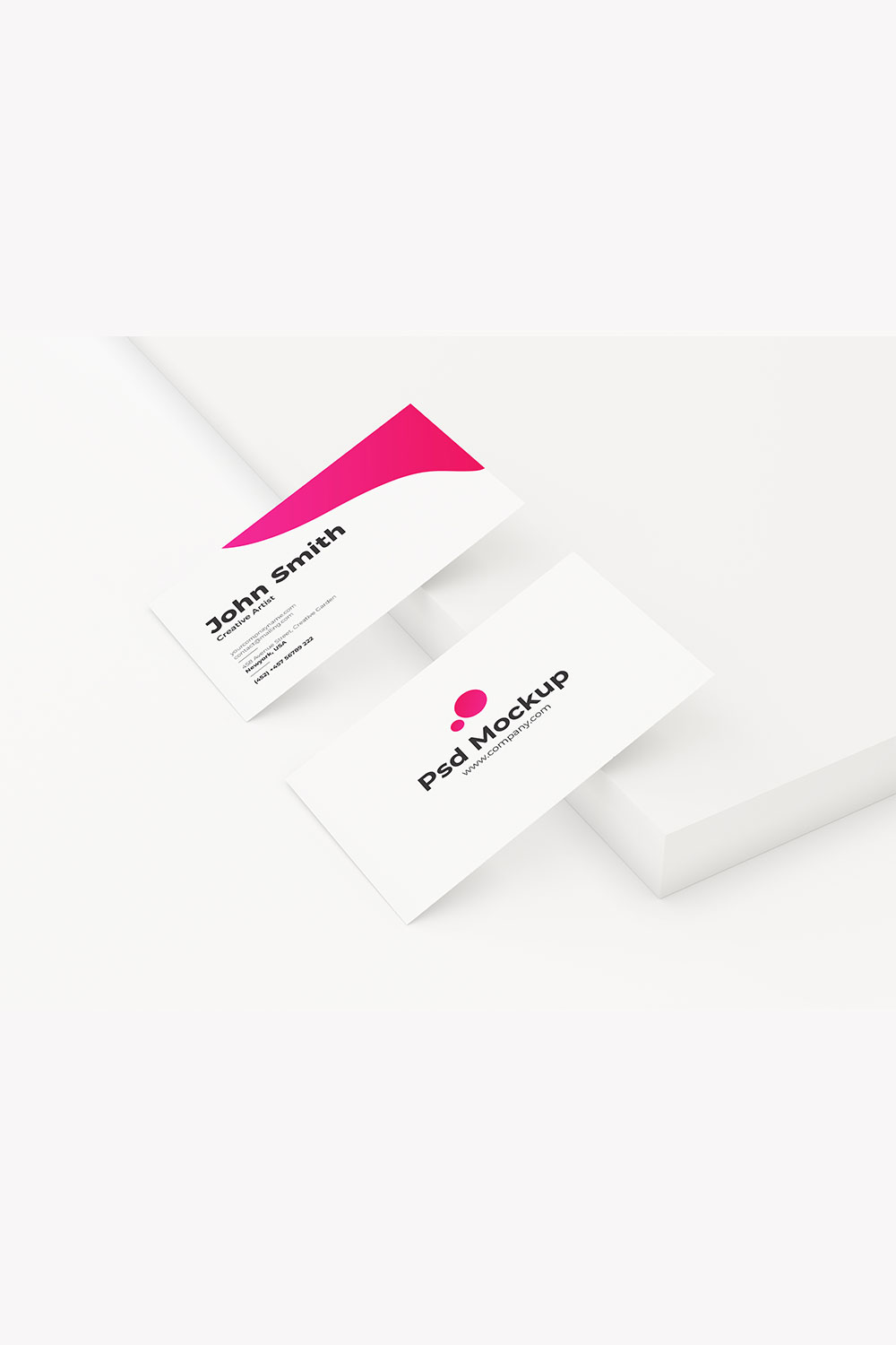 Free Business Card Mockup Template pinterest preview image.