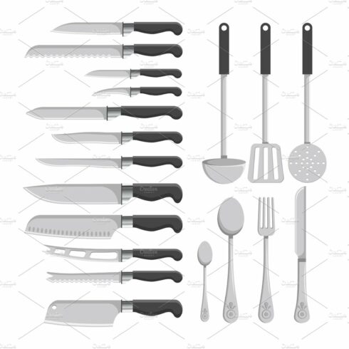 Kitchen Cutlery Knives and Spatula cover image.