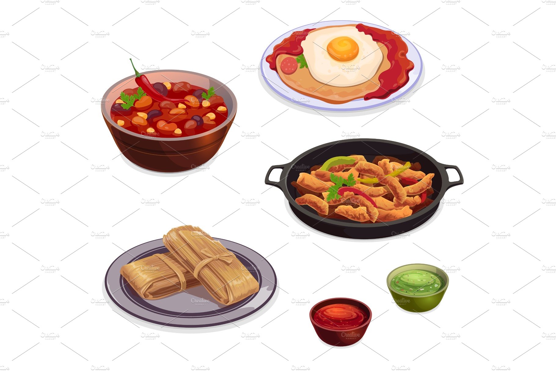 mexican food plate clip art