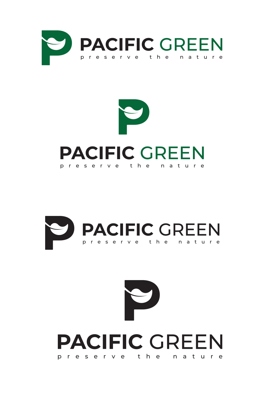 P Letter Logo pinterest preview image.