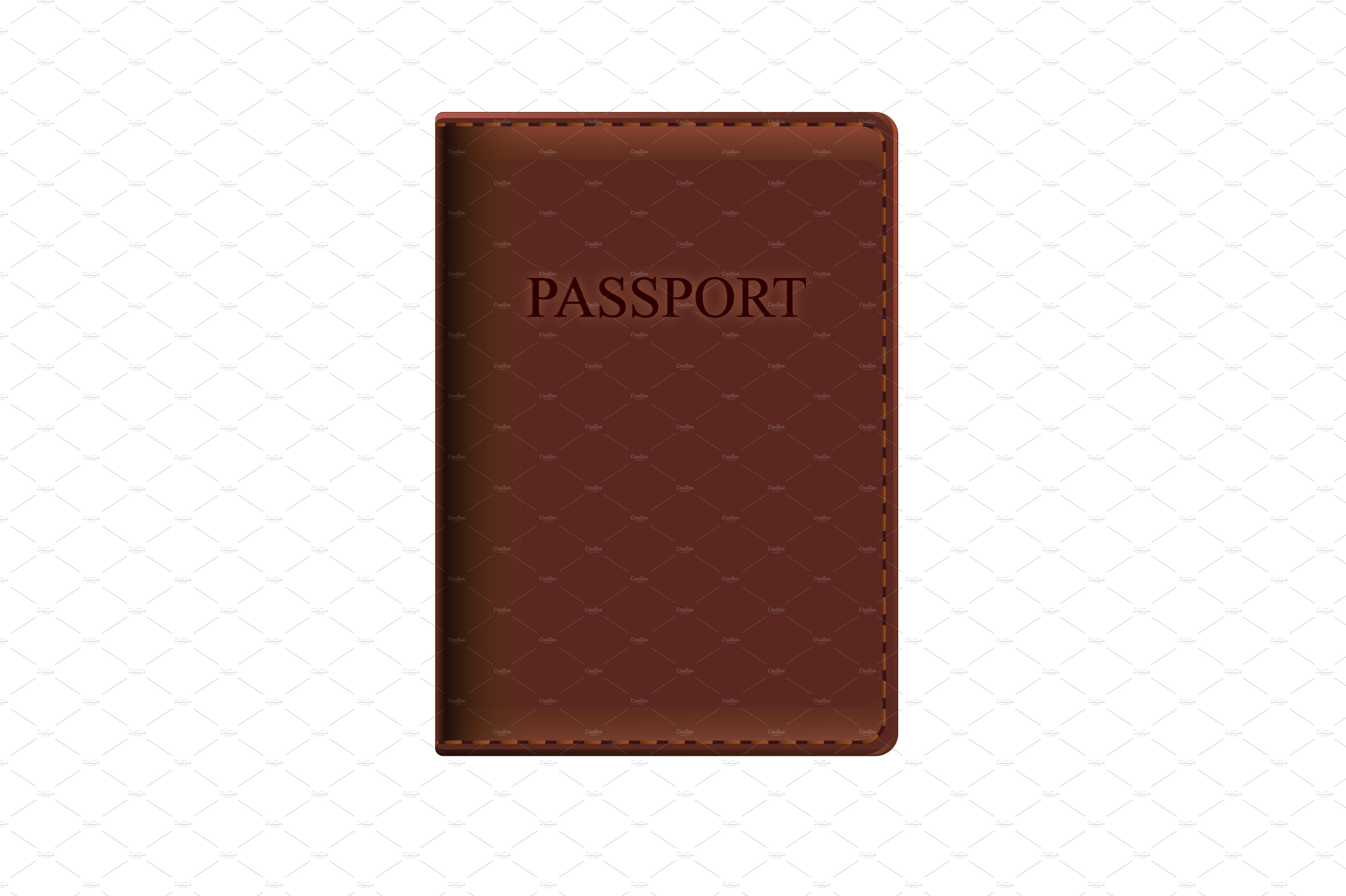Passport cover isolated cover image.