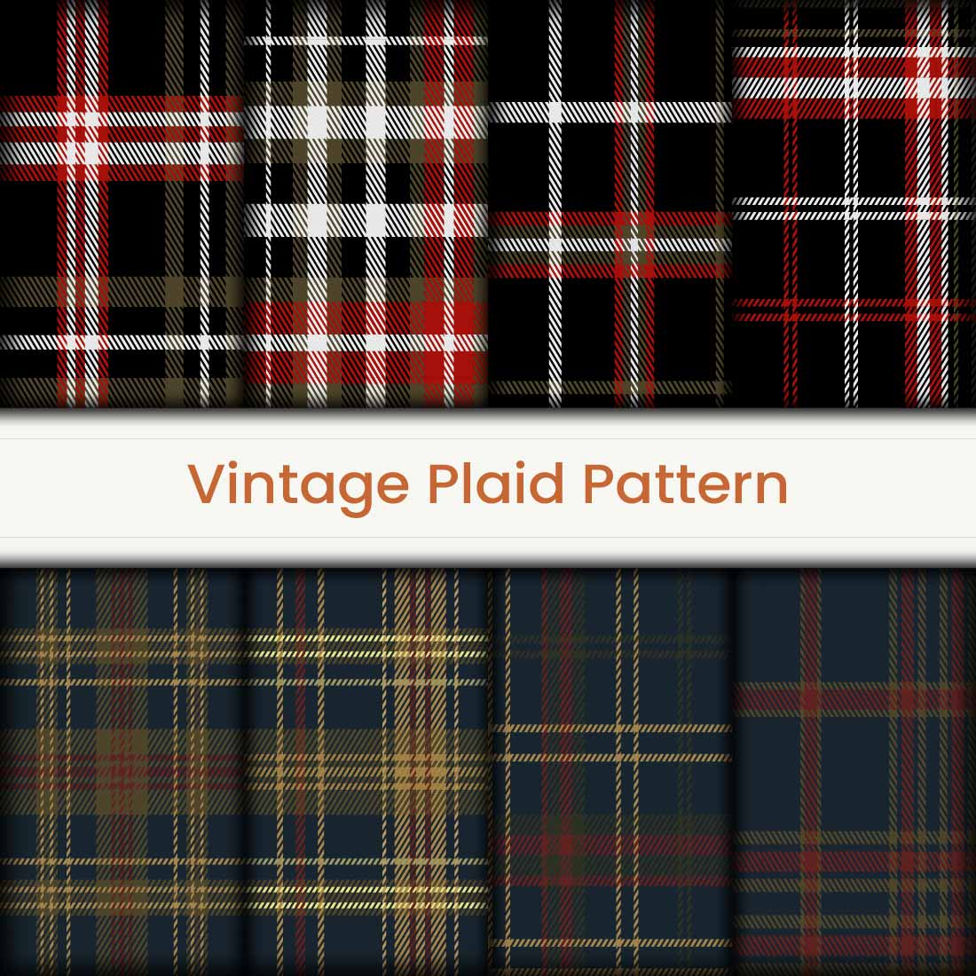 Traditional seamless plaid pattern for textile print, bedding, paper, tablecloths, wrapping, clothes etc only $8 pinterest preview image.