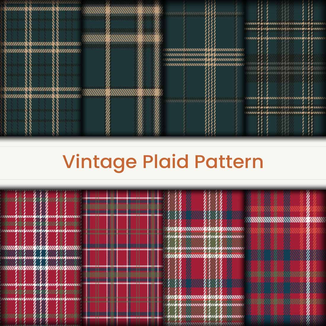 Tartan Plaid Pattern Vector Illustration Set Texture For Clothing