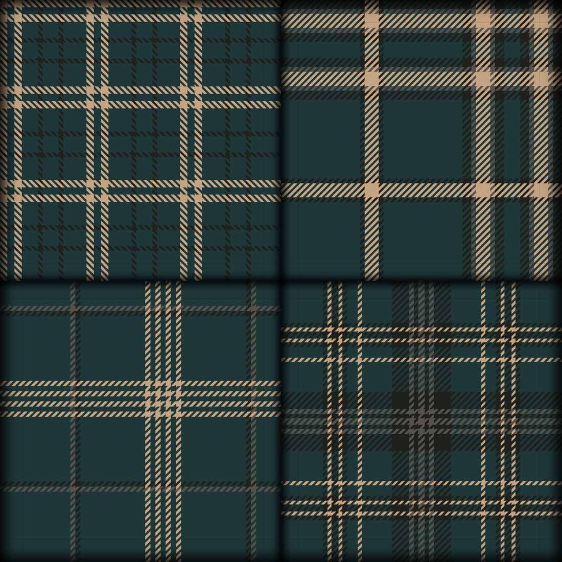 Tartan plaid pattern vector illustration set texture for clothing fabric prints only $8 preview image.
