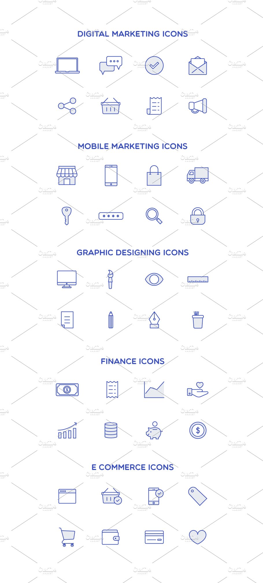 Marketing Icons preview image.