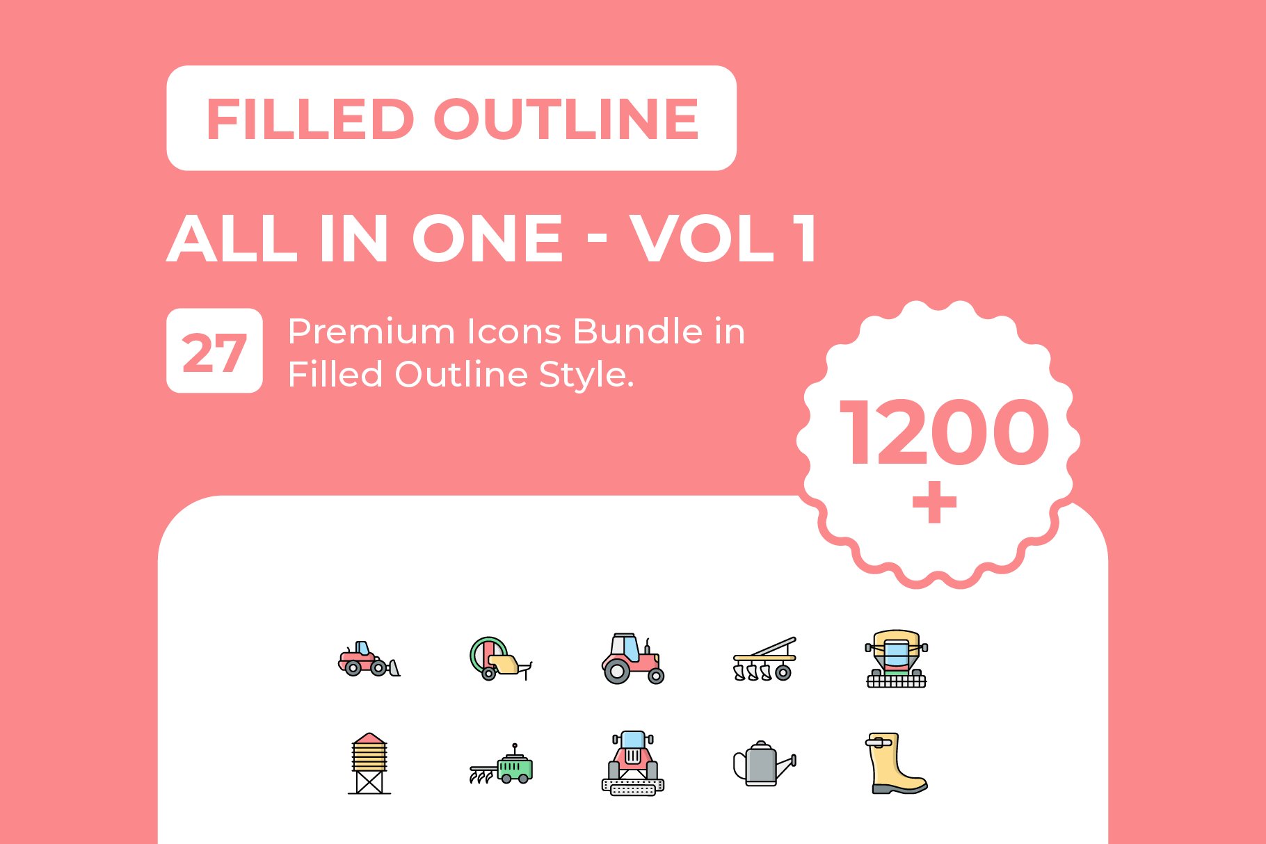 Filled Outline Icons Big Bundle cover image.