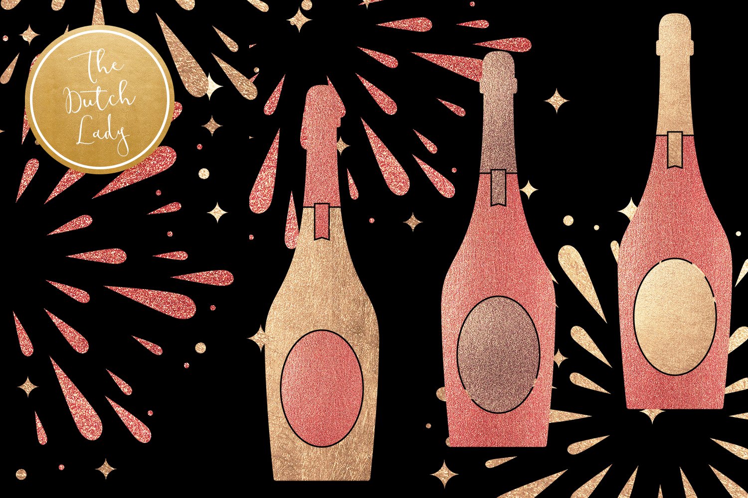fireworks and champaign clipart 356