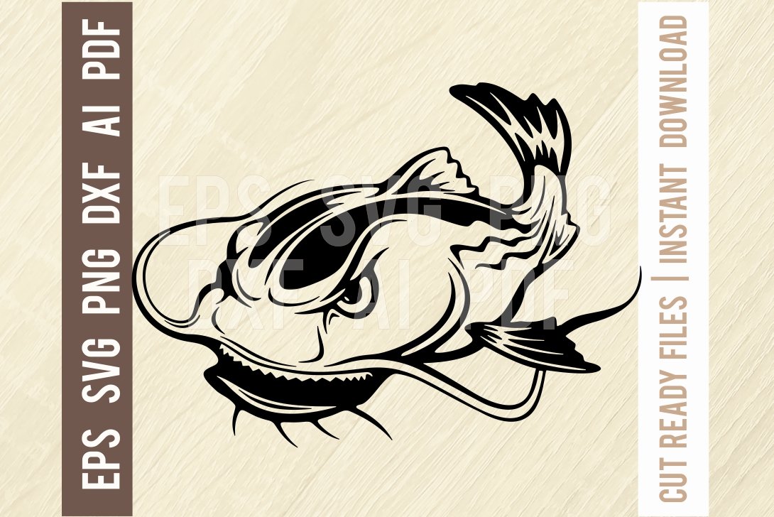 Catfish, Monster Fish - Fishing Logo – MasterBundles