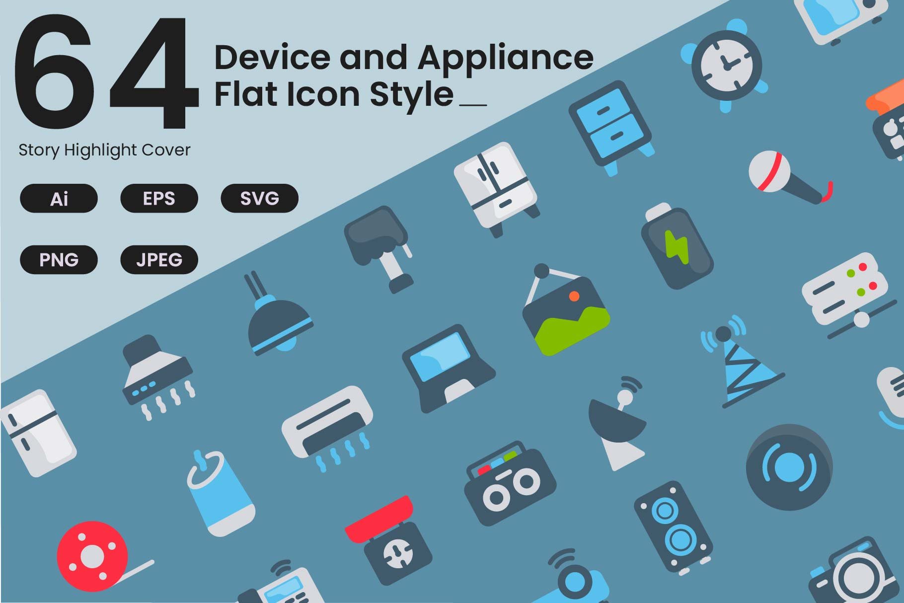 Device Appliance Icon Flat Style cover image.