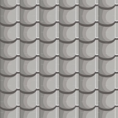 Seamless pattern gray textured roof cover image.