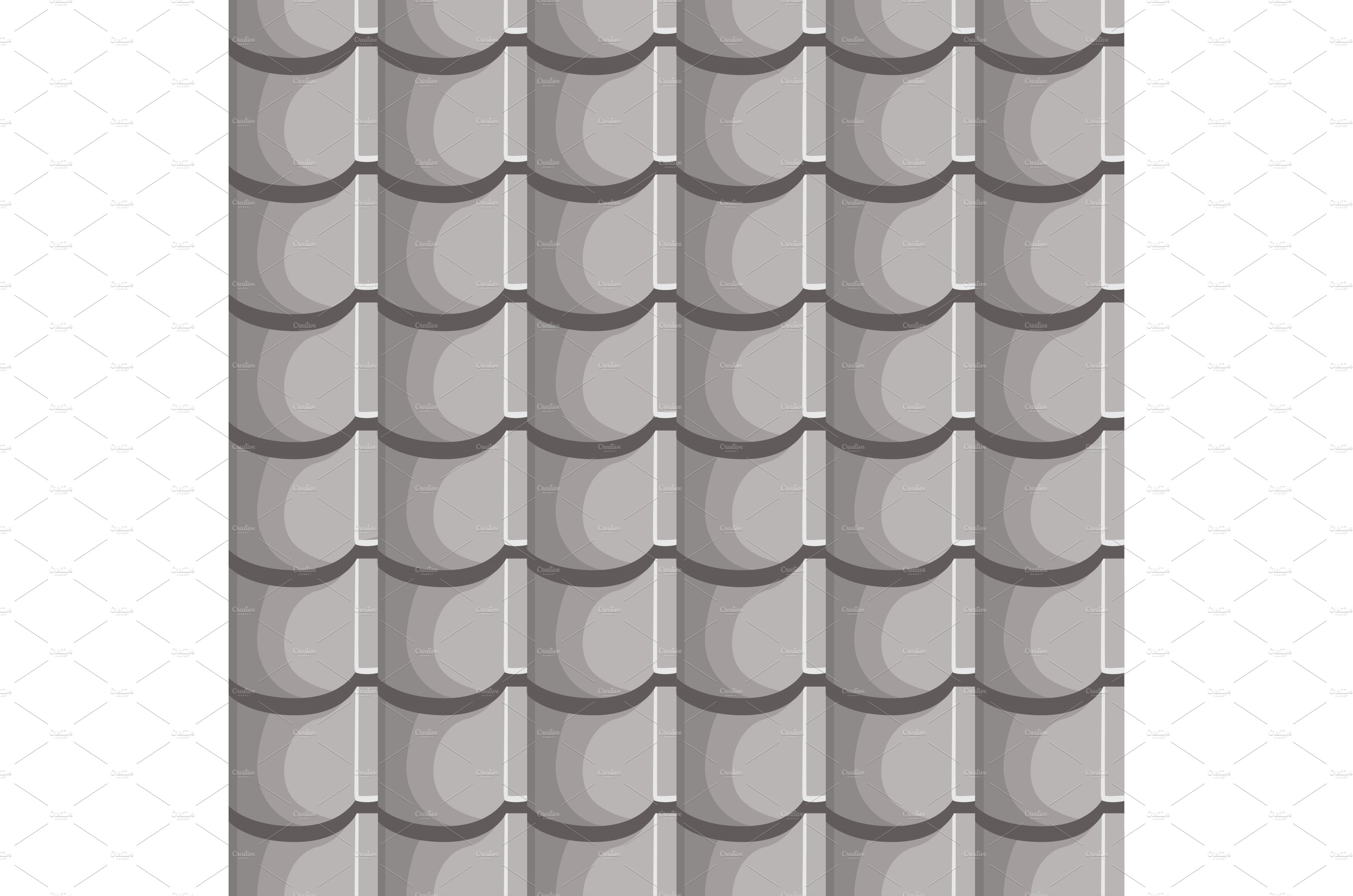 Seamless pattern gray textured roof cover image.