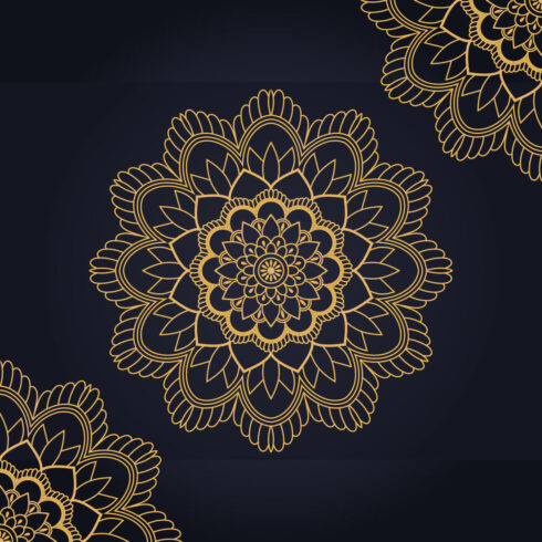 Luxury Mandala design Template SVG, Ai, EPS, PDF, DXF, JPG, PNG File cover image.