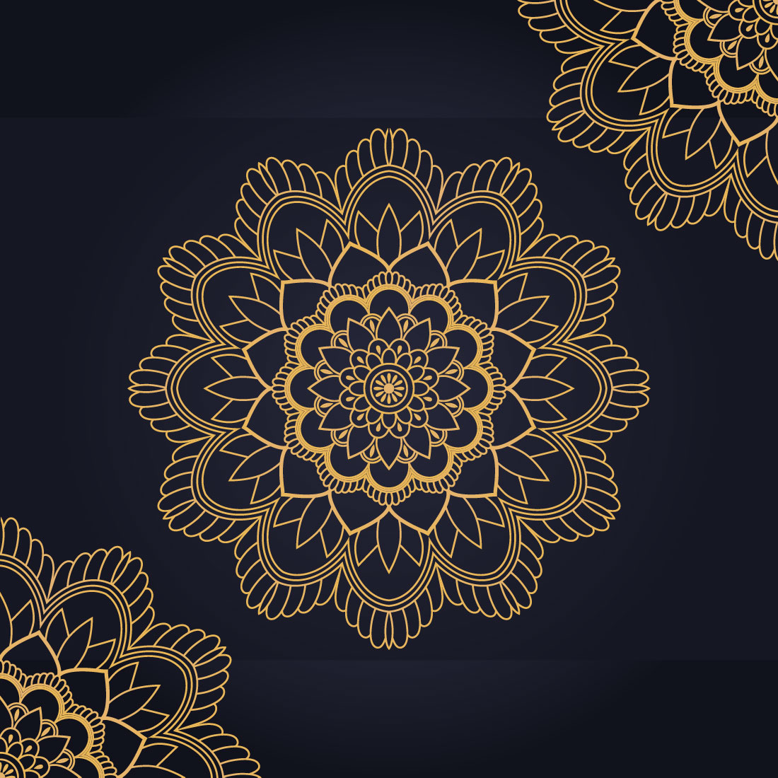 Luxury Mandala design Template SVG, Ai, EPS, PDF, DXF, JPG, PNG File cover image.