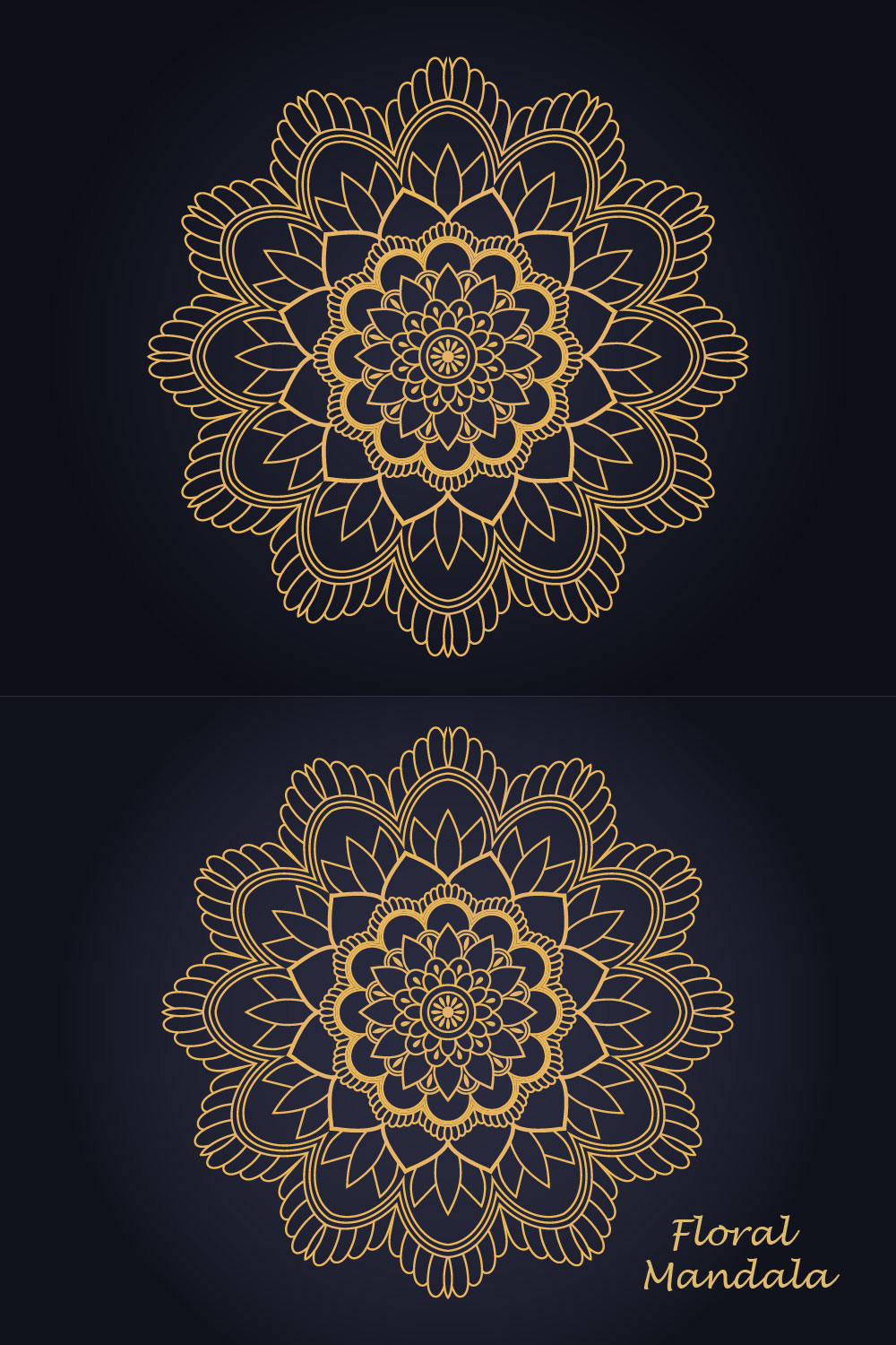 Luxury Mandala design Template SVG, Ai, EPS, PDF, DXF, JPG, PNG File pinterest preview image.