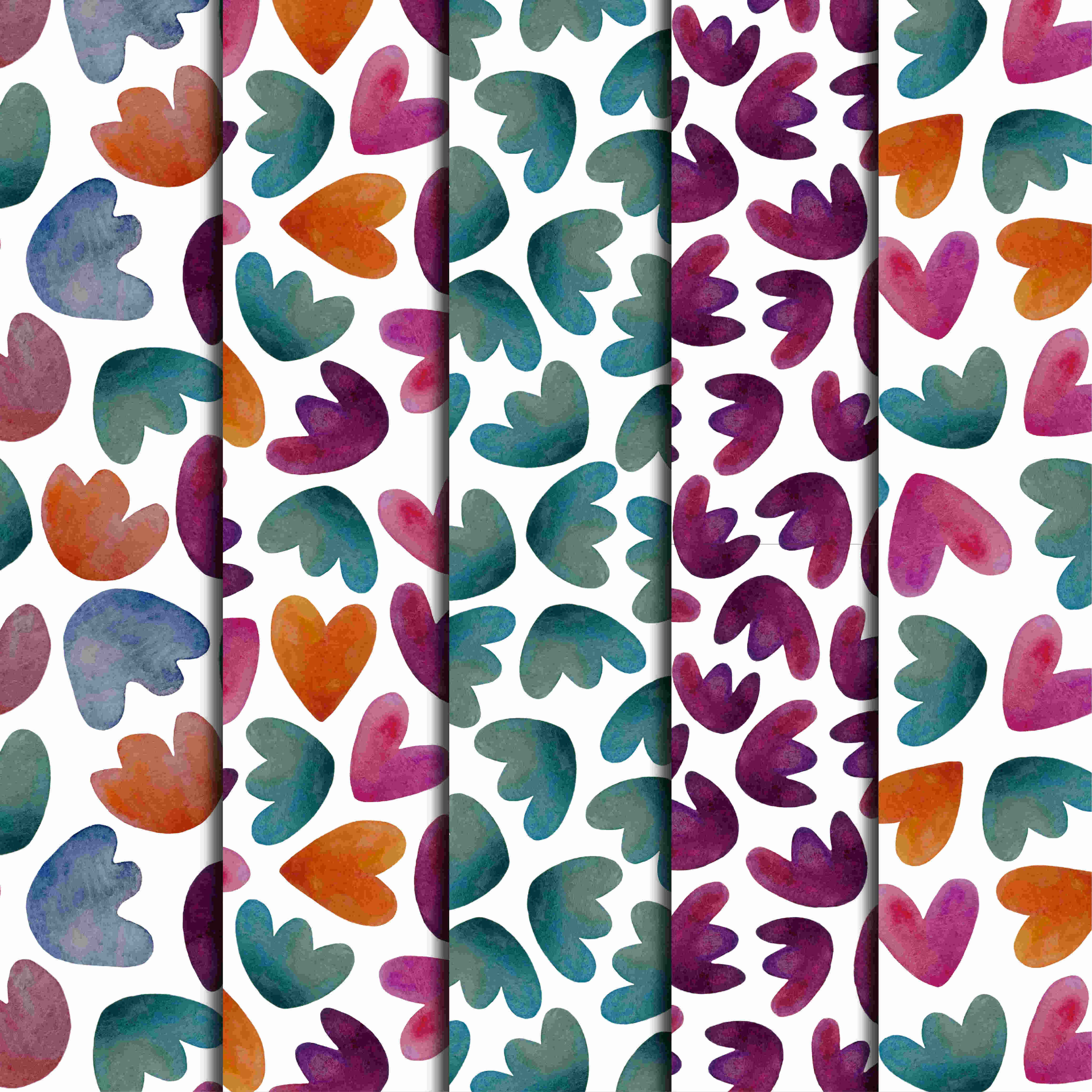 Сolorful Abstract Seamless Floral Pattern preview image.