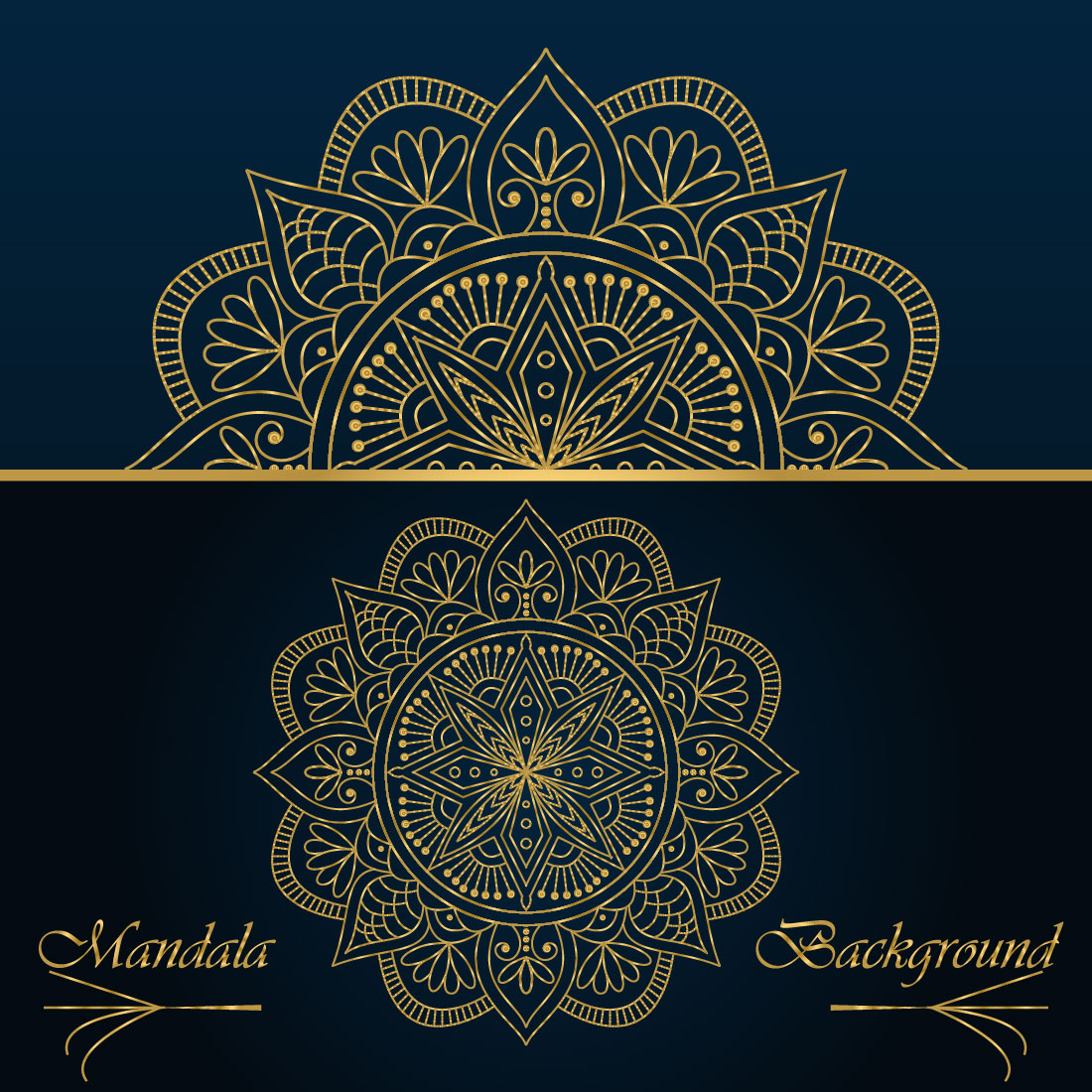 Flower Style Mandala Design Template SVG, Ai, EPS, PDF, JPG, PNG File cover image.