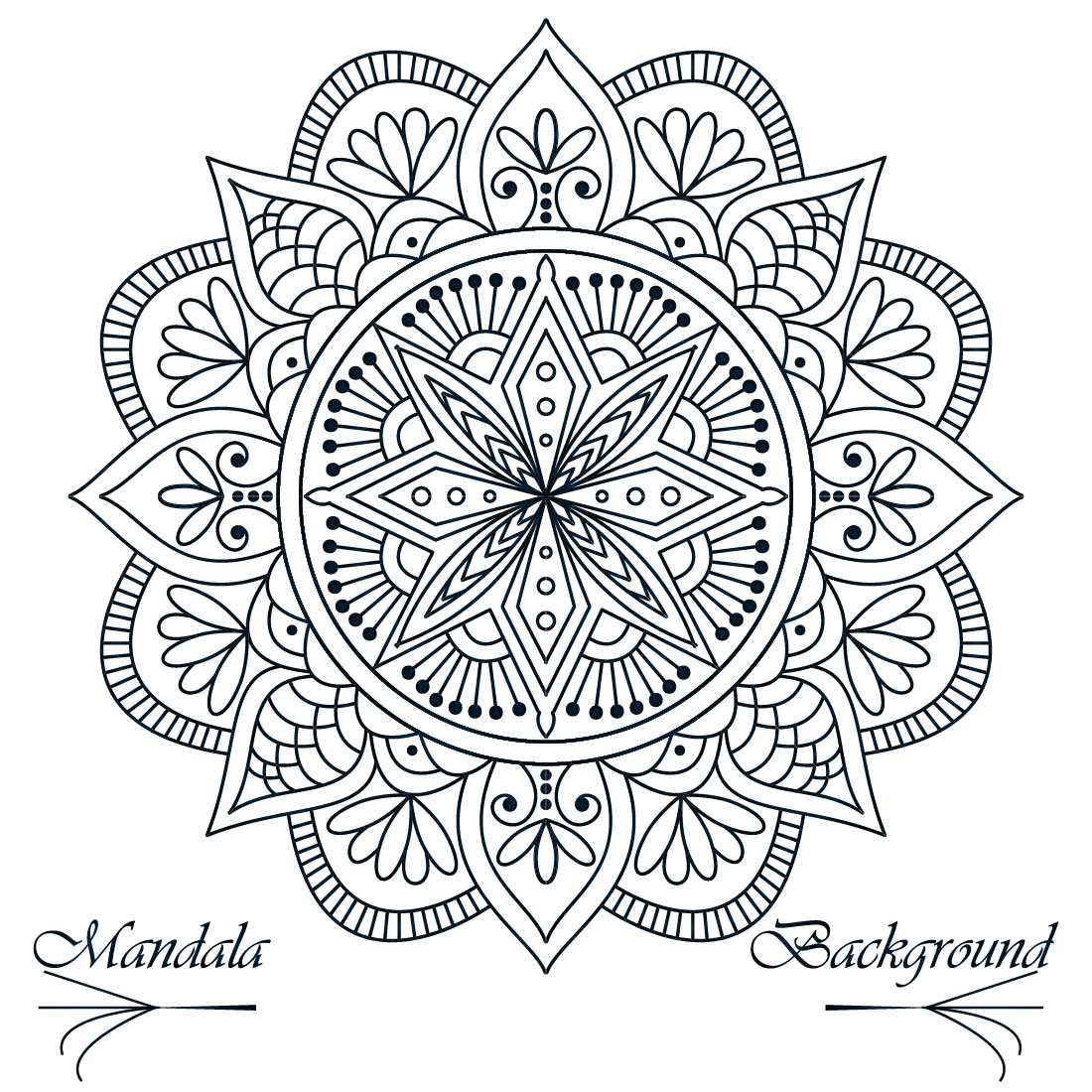 Bundle of 100 Mandalas Coloring Book Page