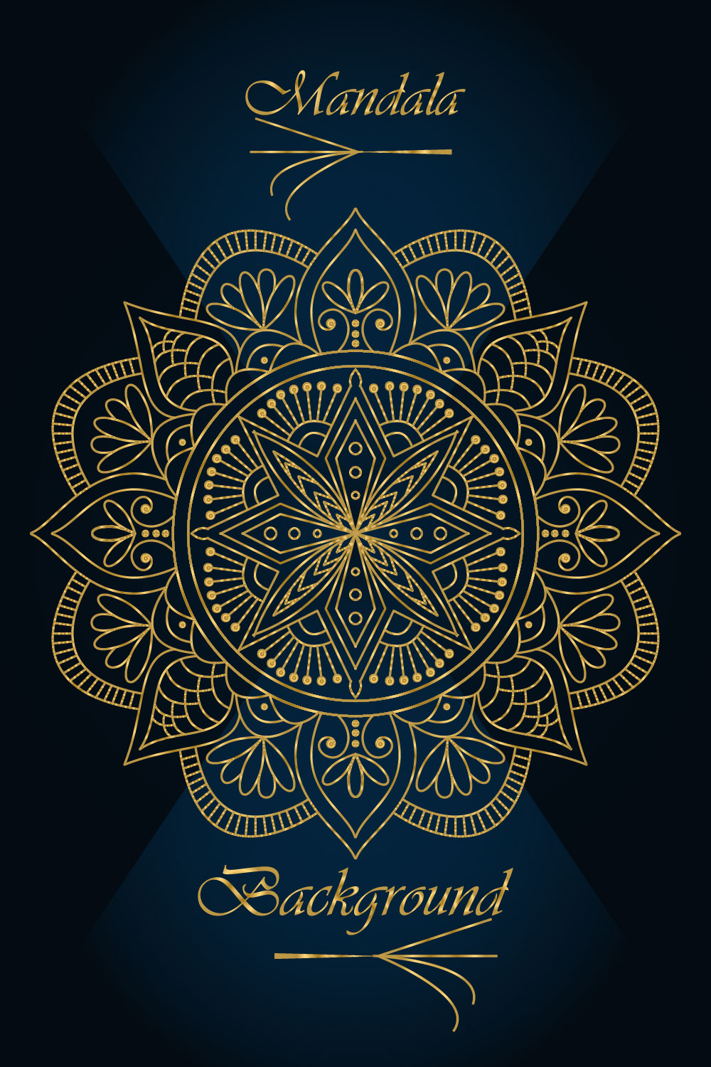 Flower Style Mandala Design Template SVG, Ai, EPS, PDF, JPG, PNG File pinterest preview image.