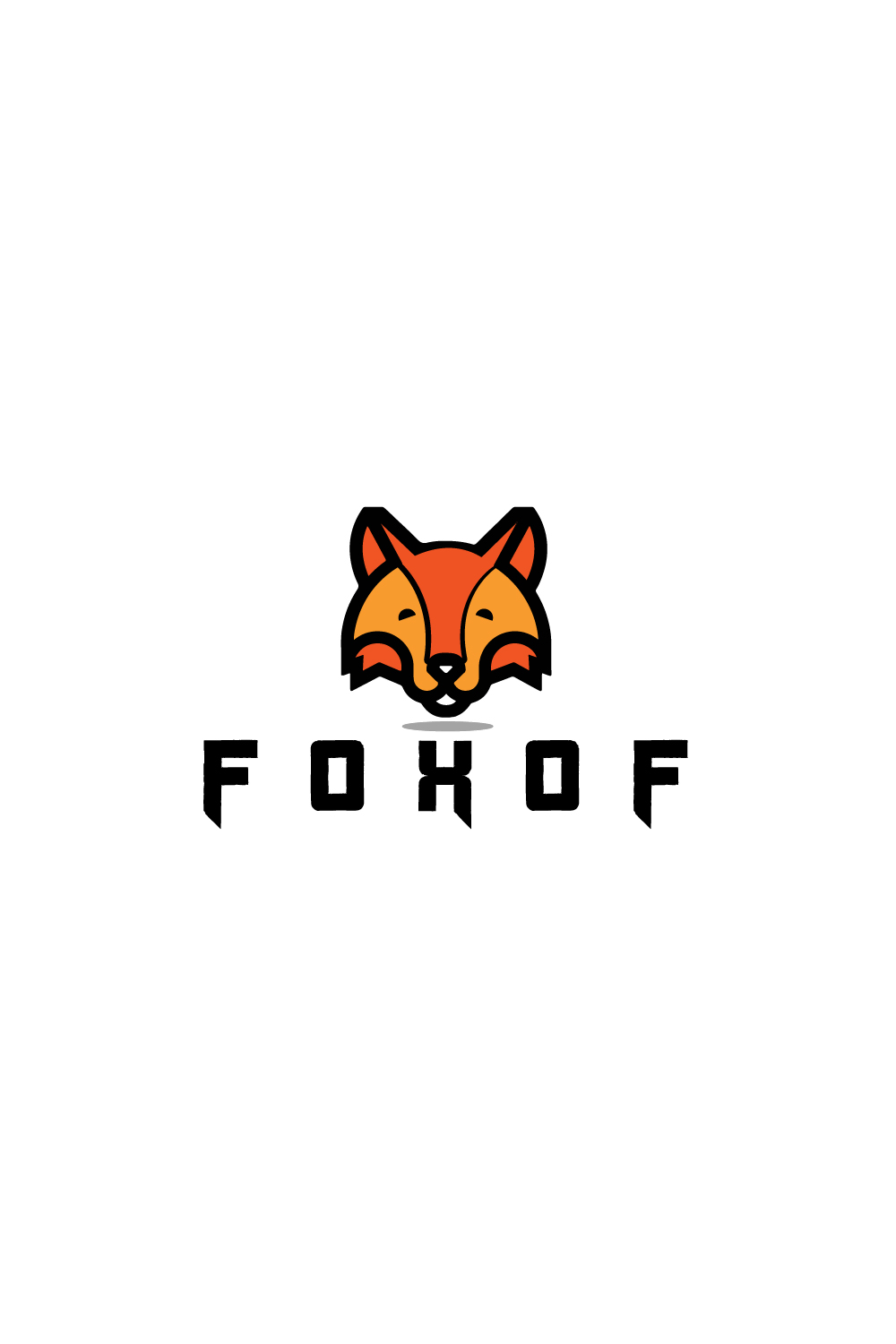 Foxof logo design/ animal logo pinterest preview image.