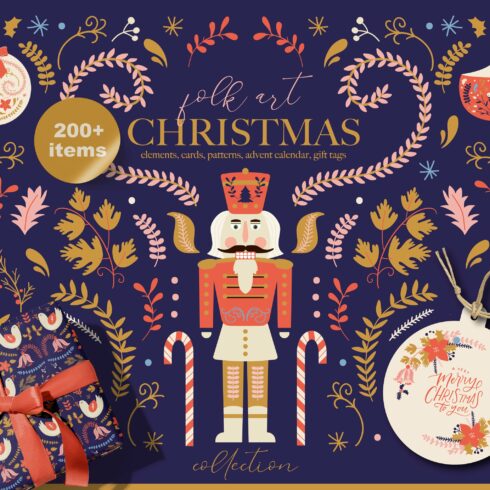 Folk art Christmas collection cover image.