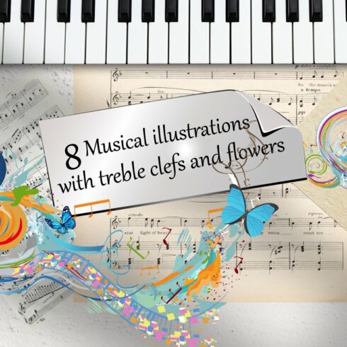 Set of 8 musical illustrations! cover image.