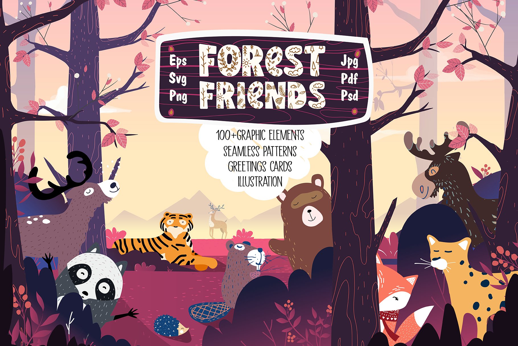 Forest Friends Graphic Pack cover image.