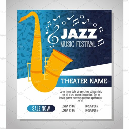 saxophone musical instrument label cover image.