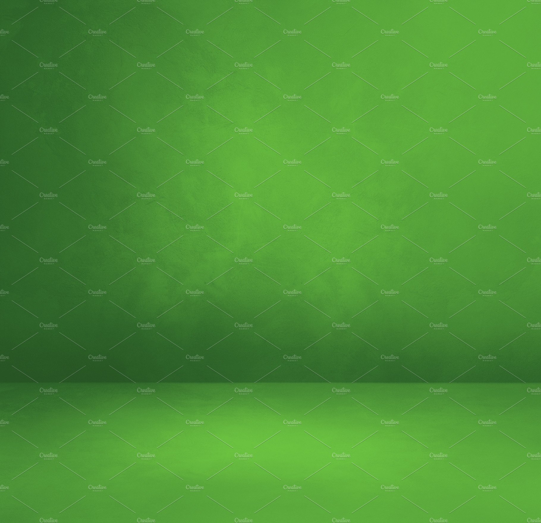 Empty green concrete interior background cover image.