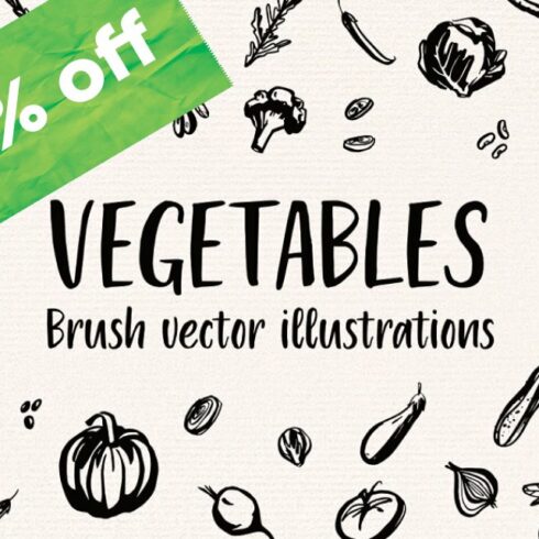 Vegetables - vector illustrations cover image.