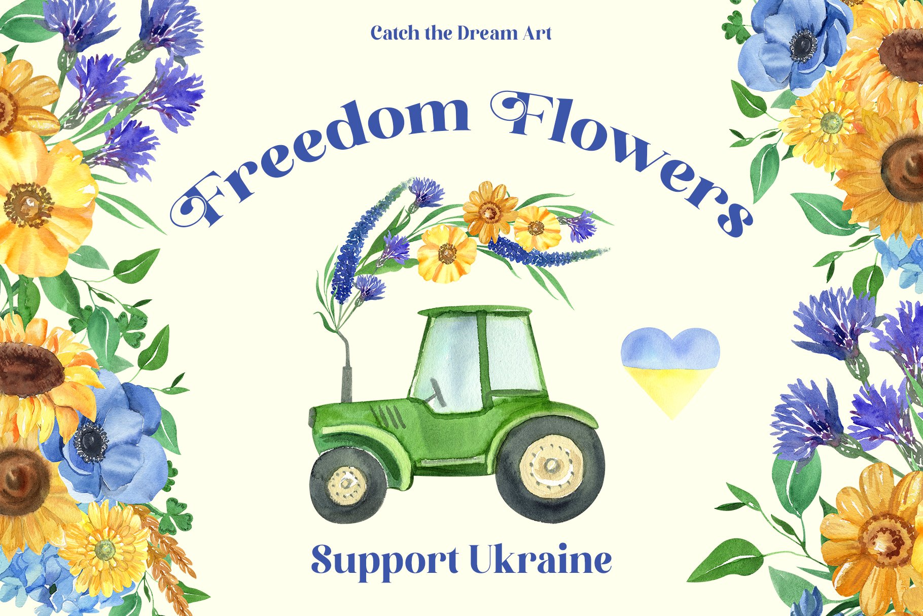 Freedom Flowers Support Ukraine cover image.