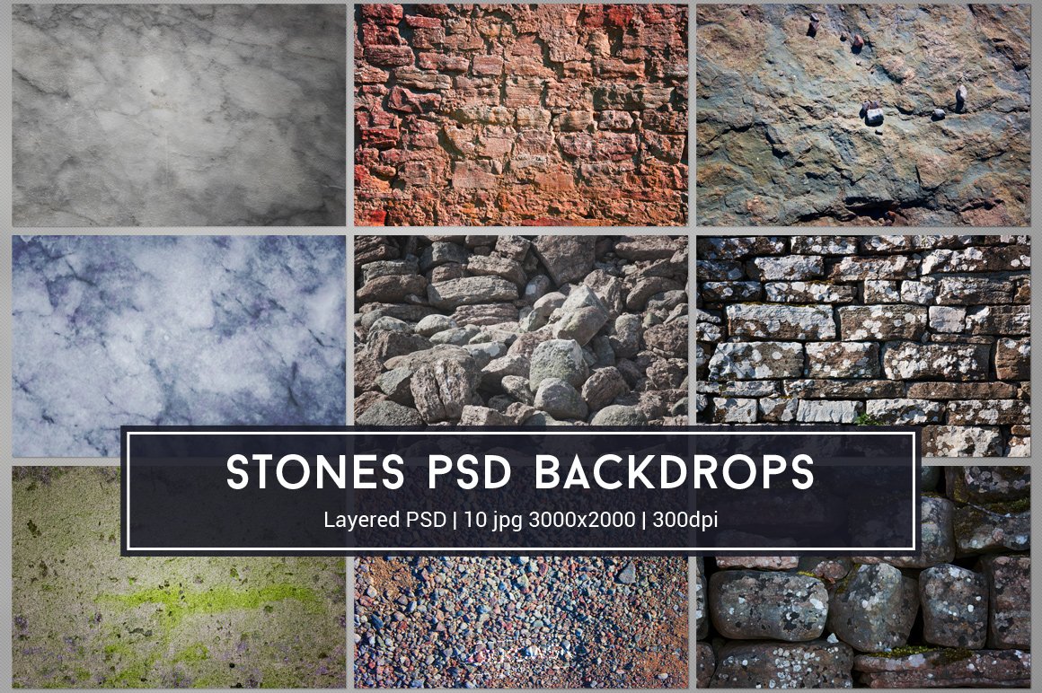 Stones PSD Textures cover image.