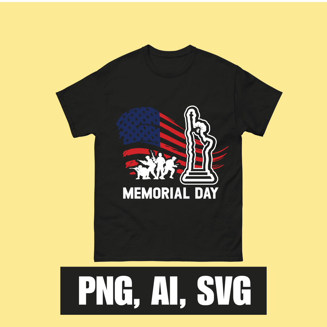 Honoring Our Heroes: Memorial Day T-Shirt Designs for Sale preview image.