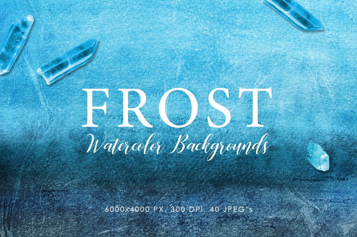 Frost Watercolor Backgrounds cover image.