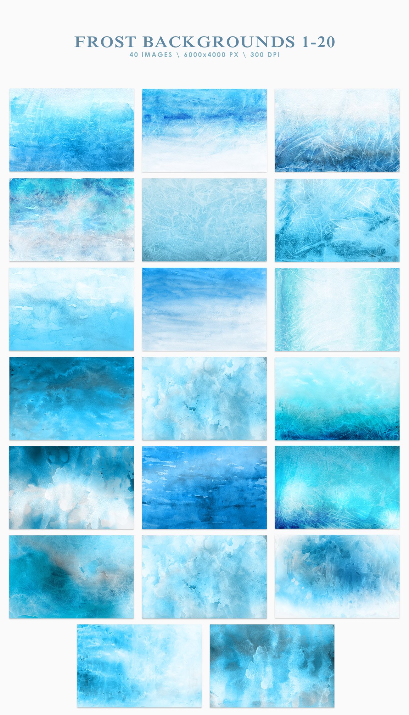 Frost Watercolor Backgrounds preview image.