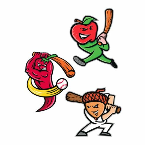 Fruit Baseball Sports Mascot Collect cover image.