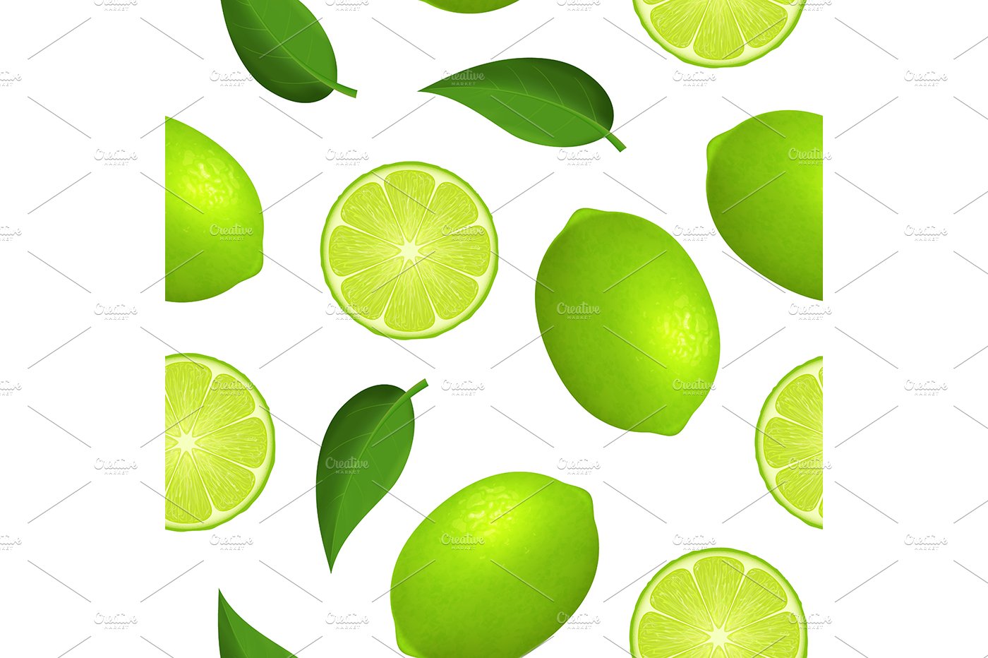 Lime and Slice Seamless Pattern cover image.