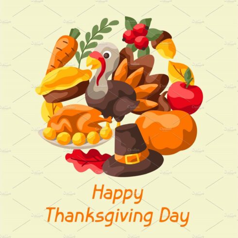 Happy Thanksgiving Day background. cover image.