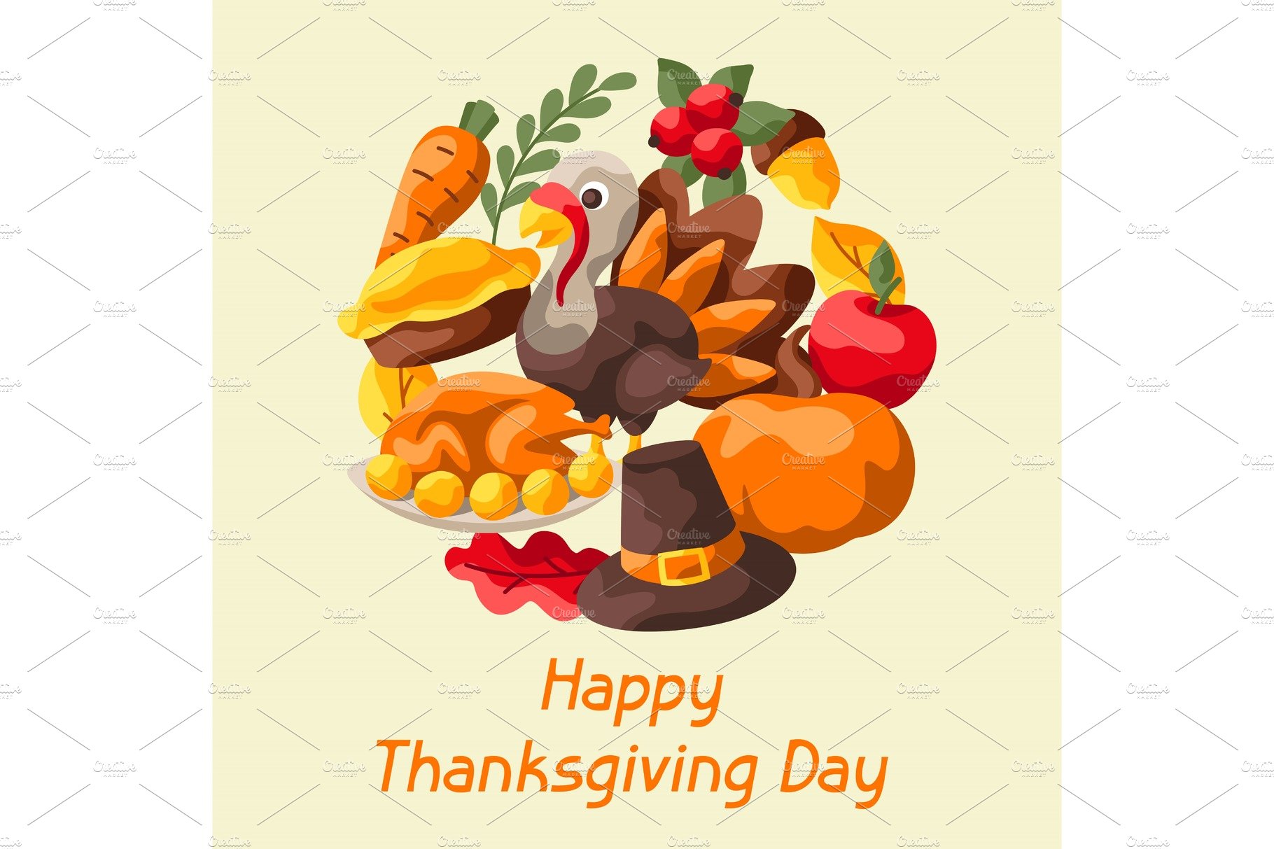 Happy Thanksgiving Day background. cover image.