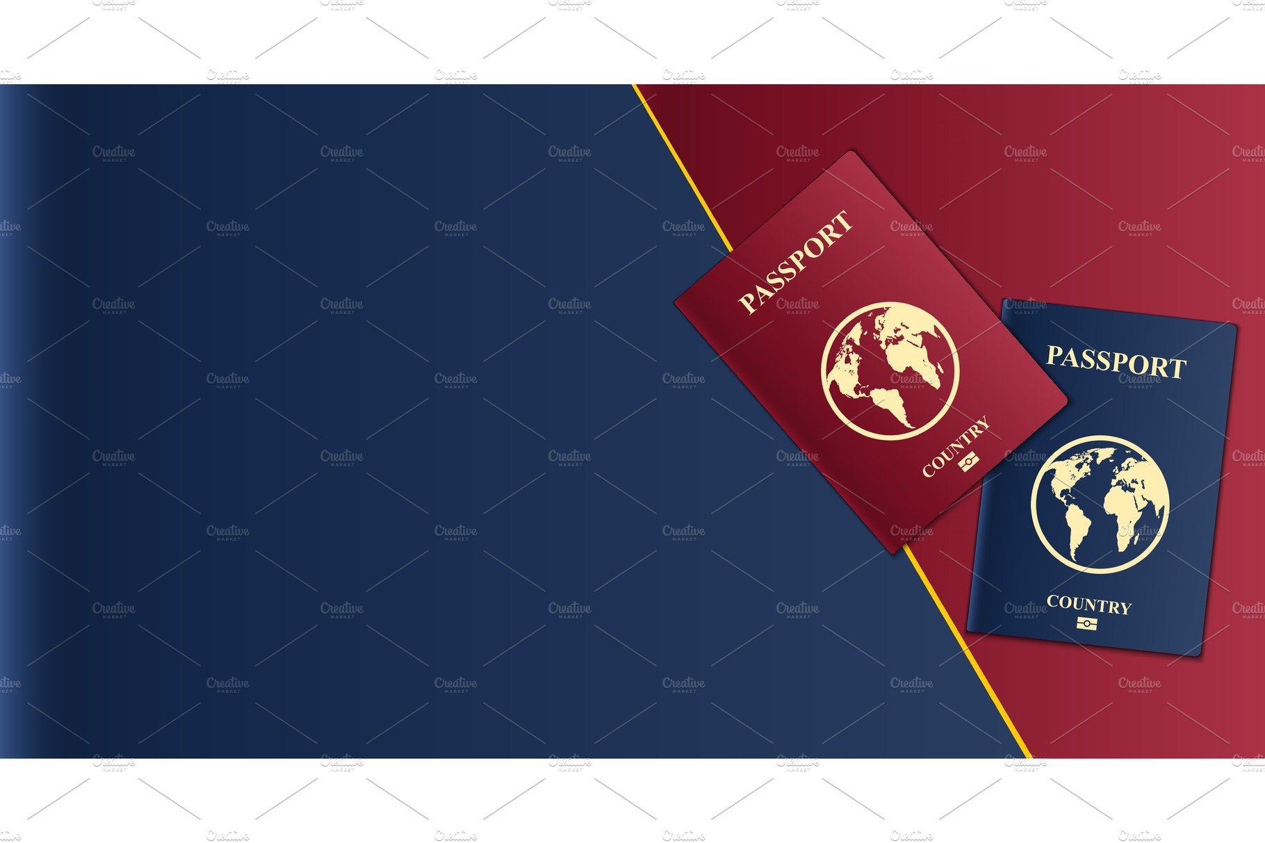 Passports, international document. cover image.