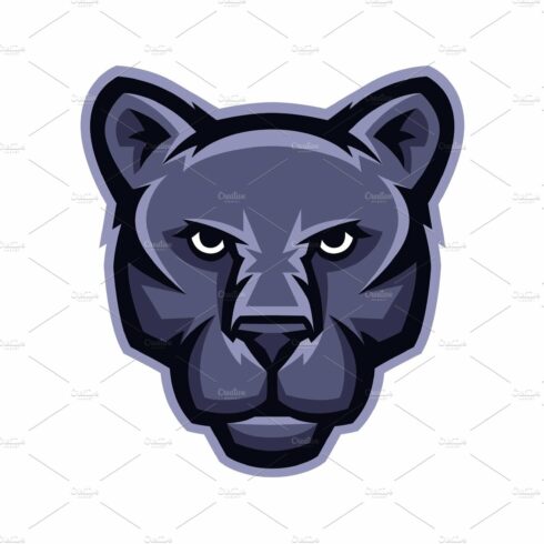 Mascot stylized cougar head. cover image.
